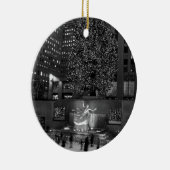 ロックフェラーの中心及びアイススケーターのクリスマス セラミックオーナメント (右)