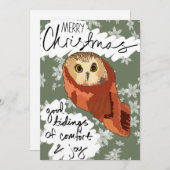 ロックフェラークリスマスフクロウ シーズンカード (正面/裏面)