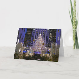 ロックフェラーセンターの天使とクリスマスツリー -  カード