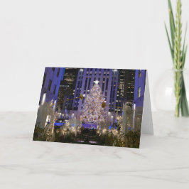 ロックフェラーセンターの天使とクリスマスツリー - カード