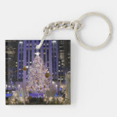 ロックフェラーセンターの天使とクリスマス – keychain キーホルダー (裏面)