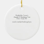 ロックフェラーセンターの天使&クリスマスツリー –  セラミックオーナメント (裏面)