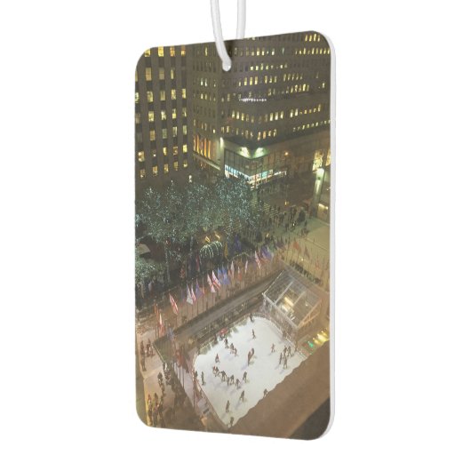 ロックフェラーセンターアイススケートで滑るクリスマスツリーNYC カーエアーフレッシュナー (左)