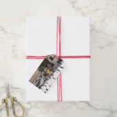 ロックフェラーセンターアイススケートで滑るリンクNYC写真 ギフトタグ (より糸付き)