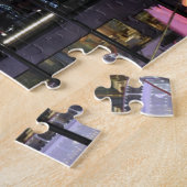 ロックフェラーセンターアイススケートで滑るリンクNYC写真 ジグソーパズル (側面)