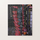 ロックフェラーセンターアイススケートで滑るリンクNYC写真 ジグソーパズル (縦)