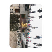 ロックフェラーセンターアイススケートで滑るリンクNYC写真 マグネット (縦)