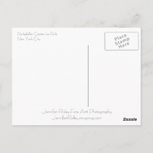 ロックフェラーセンターアイスリック葉書 ポストカード (裏面)