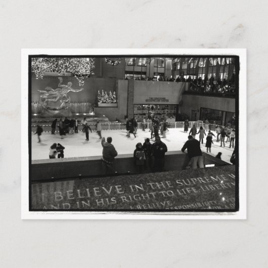 ロックフェラーセンターアイスリック葉書 ポストカード (正面)