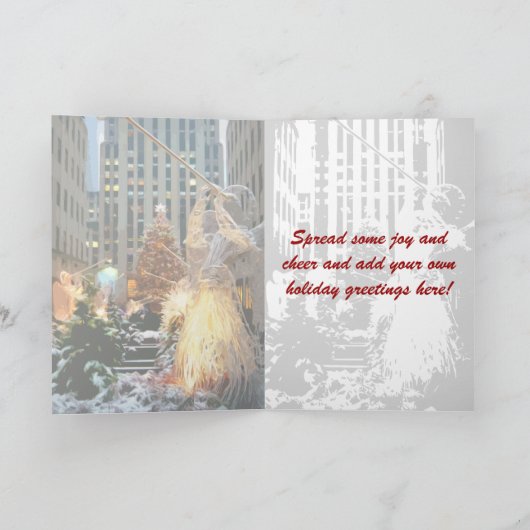ロックフェラーセンタークリスマスツリーグリーティングカード シーズンカード (内部)