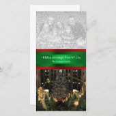 ロックフェラーセンタークリスマスツリー、あなたの写真 シーズンカード (正面/裏面)