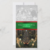 ロックフェラーセンタークリスマスツリー、あなたの写真 シーズンカード (正面)