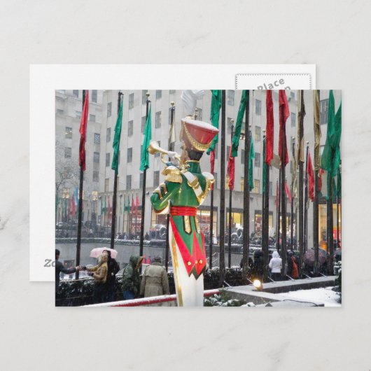 ロックフェラーセンタークリスマス シーズンポストカード (正面/裏面)