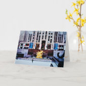 「ロックフェラーセンターコンコース」クリスマスカード カード (黄色い花)