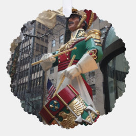 ロックフェラーセンタードラマー男の子クリスマスニューヨーク オーナメントカード