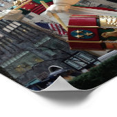 ロックフェラーセンタードラマー男の子クリスマスニューヨーク ポスター (角)