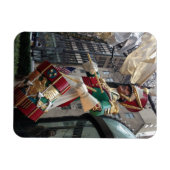 ロックフェラーセンタードラマー男の子クリスマスニューヨーク マグネット (横)