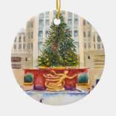 ロックフェラーセンタープラザクリスマスツリーオーナメント セラミックオーナメント (正面)