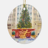 ロックフェラーセンタープラザクリスマスツリーオーナメント セラミックオーナメント (左)