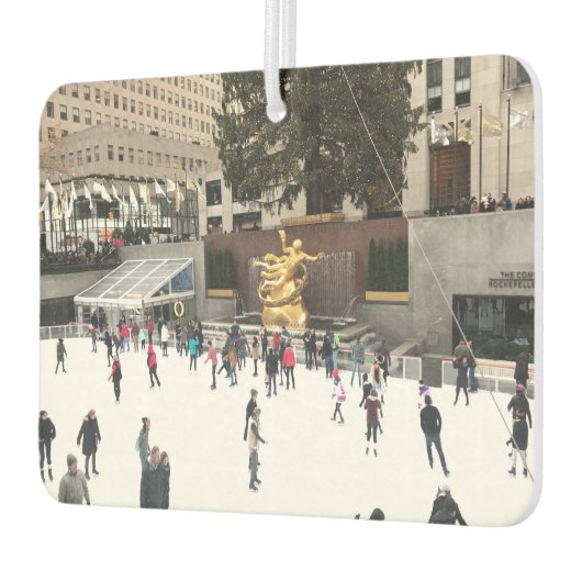 ロックフェラーセンターリンク氷スケートクリスマスニューヨーク カーエアーフレッシュナー (左)