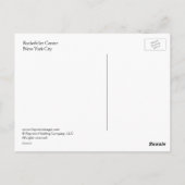 ロックフェラーセンター ポストカード (裏面)