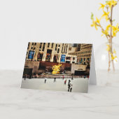 「ロックフェラーセンター」誕生日カード カード (黄色い花)