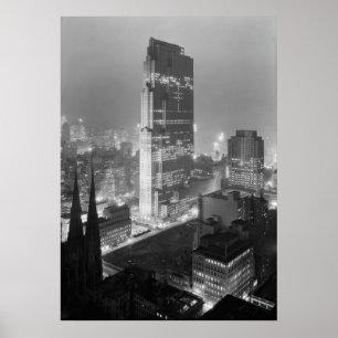 ロックフェラー中心のニューヨークNY 1933年 ポスター