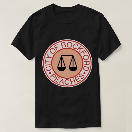 ロックフォードの桃とシャツ Tシャツ (デザイン正面)