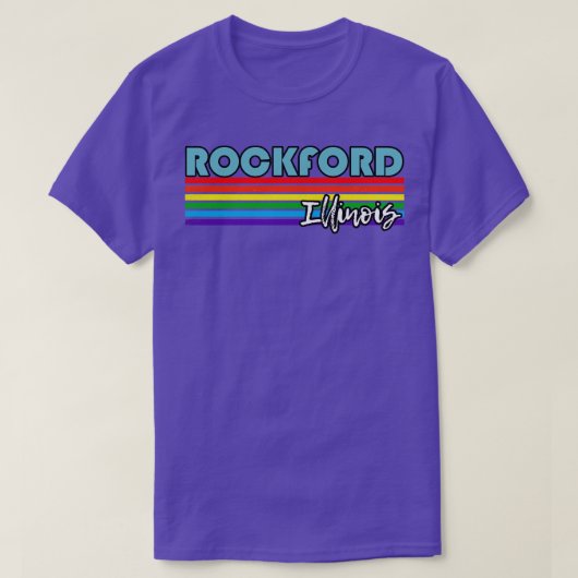 ロックフォードイリノイプライドロックフォードLGBTギフトLGBTQ Tシャツ (デザイン正面)