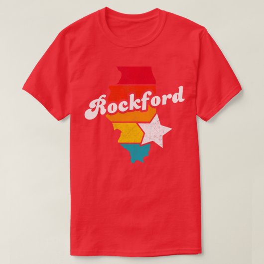 ロックフォードイリノイ動揺して州ヴィンテージ土産2 Tシャツ (デザイン正面)