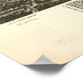 ロックフォードイリノイ1880アンティークパノラママップ ポスター (角)