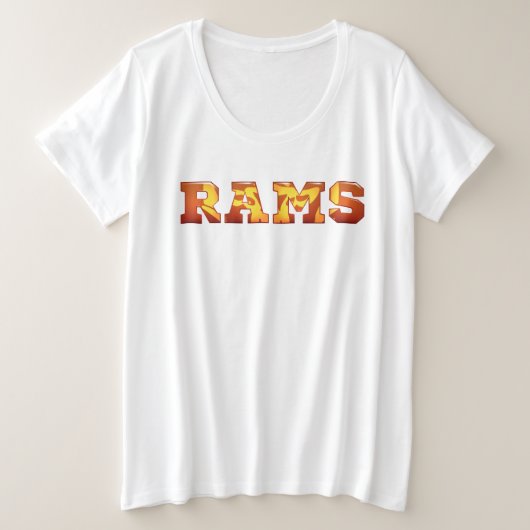 ロックフォードラムズ プラスサイズTシャツ (デザイン正面)