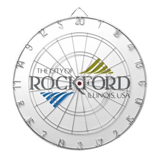 ロックフォード国旗(イリノイ州) ダーツボード (正面)