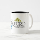 ロックフォード国旗（イリノイ州） ツートーンマグカップ (正面右)