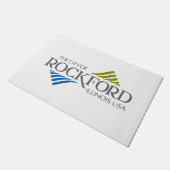 ロックフォード国旗(イリノイ州) ドアマット (アングル)