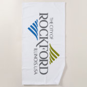 ロックフォード国旗（イリノイ州） ビーチタオル (正面)