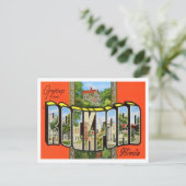 ロックフォード、イリノイ州ヴィンテージビッグ・レター ポストカード (スタンド正面)