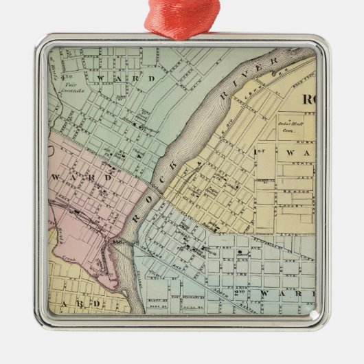 ロックフォード、純銀および石の滝 メタルオーナメント (正面)