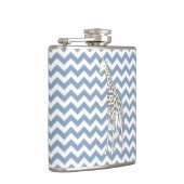 ロックブルーサファリシェブロンとアポップ・アートのートキリン フラスク (右)