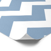 ロックブルーサファリシェブロンカスタム文字 ポスター (角)