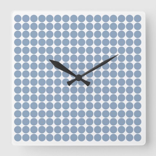 ロックブルーサファリドット スクエア壁時計 (正面)