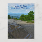 ロックブルーリッジマウンテンズNC写真からジャンプ ポストカード (正面)