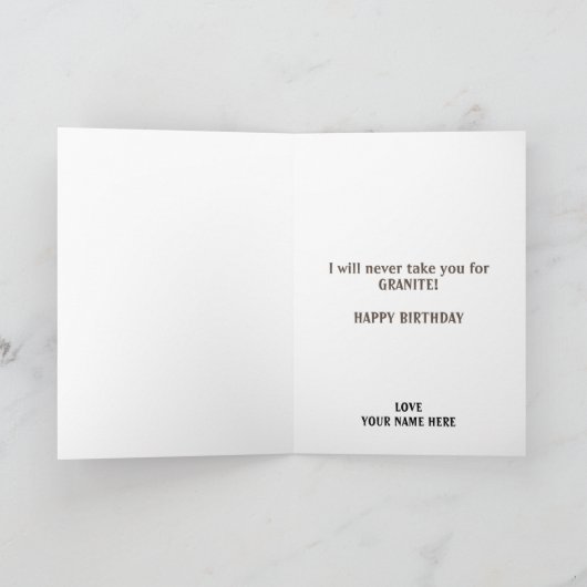 ロックプおもしろいンジョークユーモアかわいいハッピーバースデー サンキューカード (内部)