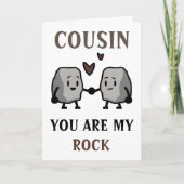 ロックプおもしろいンジョークユーモア従兄弟ハッピーバースデー サンキューカード (正面)