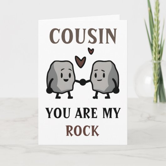 ロックプおもしろいンジョークユーモア従兄弟ハッピーバースデー サンキューカード (正面)