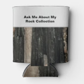 ロックホおもしろいンド白黒ロストライプのック科学者 缶クーラー (正面)