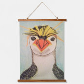 ロックホッパーペンギン 吊り下げ型タペストリー (正面)