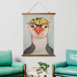 ロックホッパーペンギン 吊り下げ型タペストリー