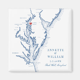 ロックホールメリエレガントランド海軍ブルー結婚ズ マグネット