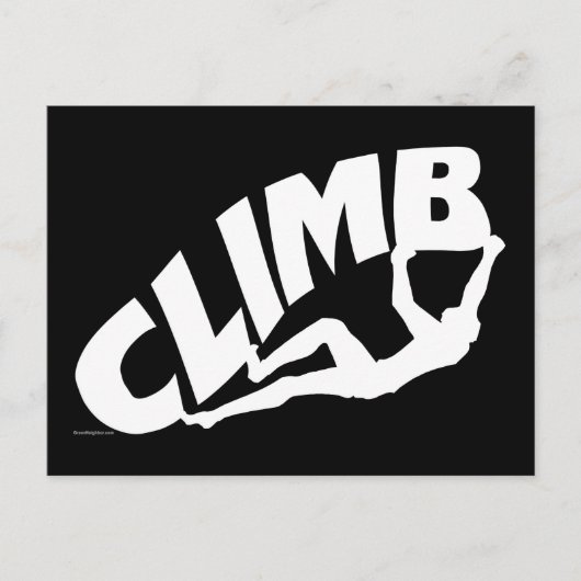ロックボルダリング登山 ポストカード (正面)